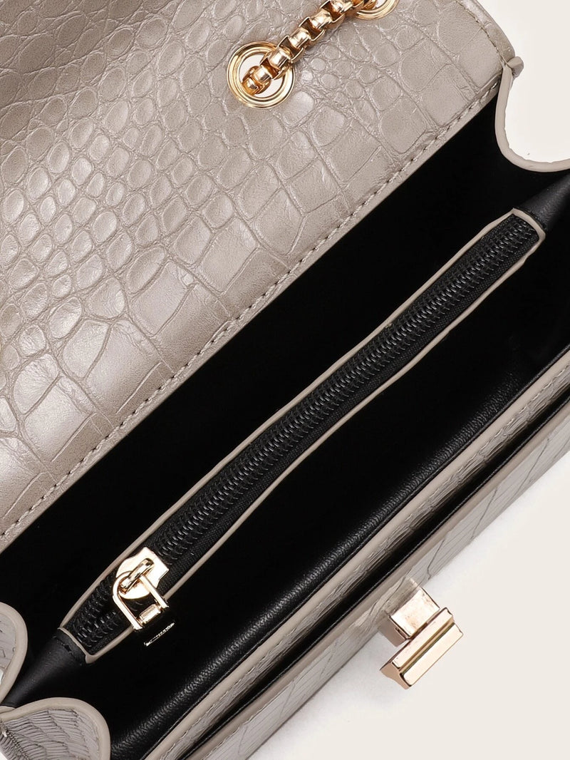 Sac à épaule pour femmes avec motif crocodile (Offre du Jour -50%)